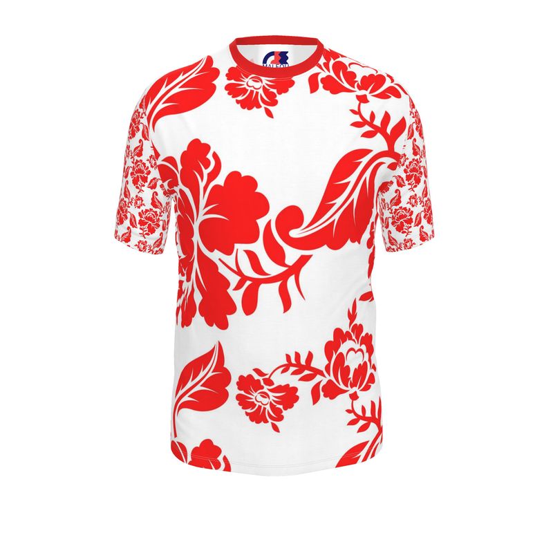 MALEQU Designer Floral Print T-Shirt