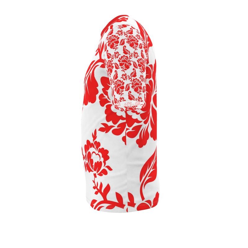 MALEQU Designer Floral Print T-Shirt