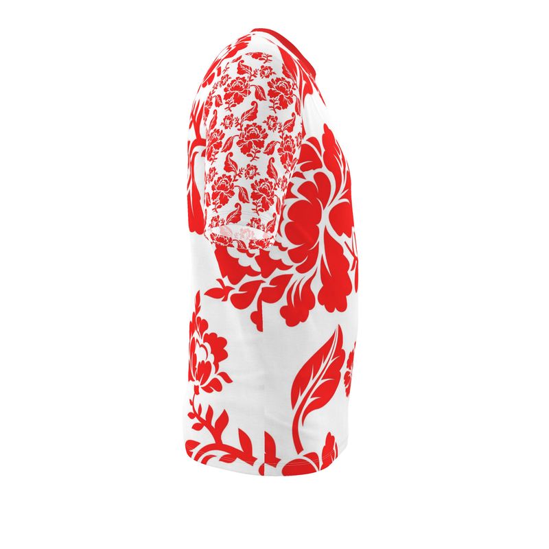 MALEQU Designer Floral Print T-Shirt