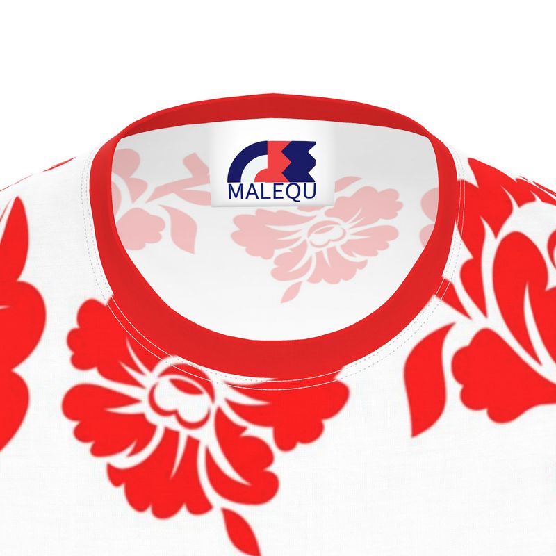 MALEQU Designer Floral Print T-Shirt