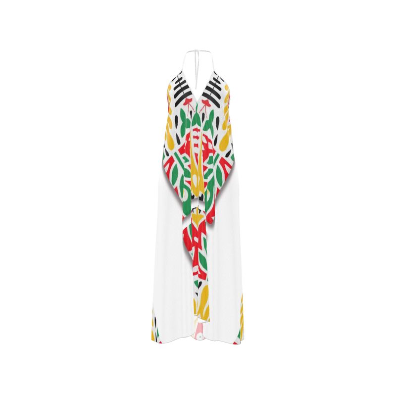 Halterneck backless dress