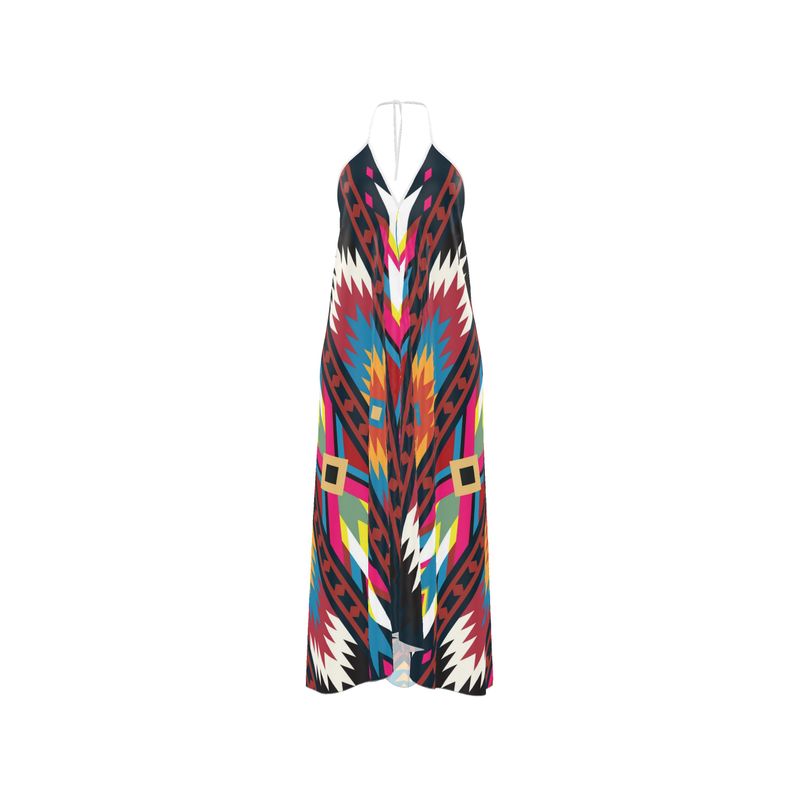 Halterneck backless dress