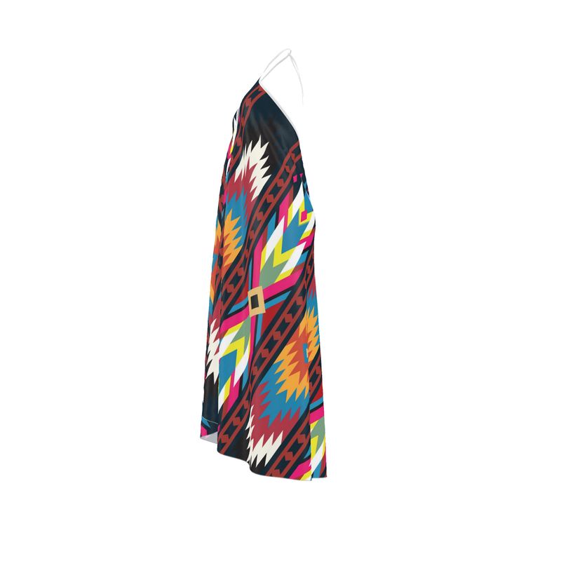 Halterneck backless dress