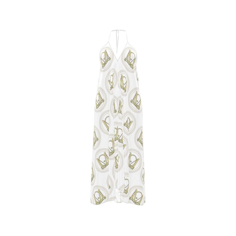 Halterneck backless dress