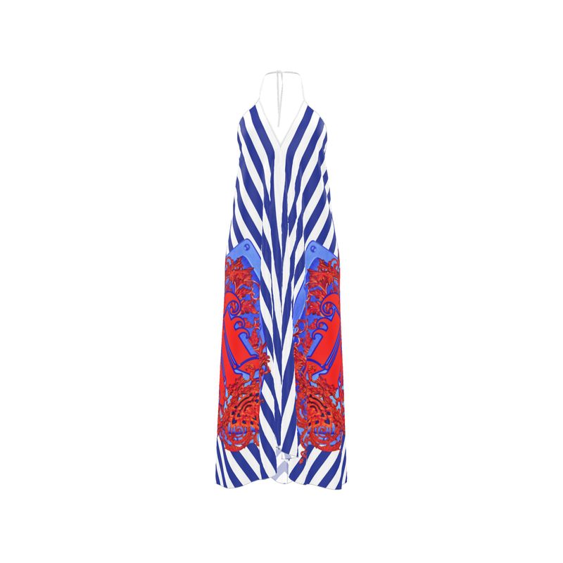 Halterneck backless dress