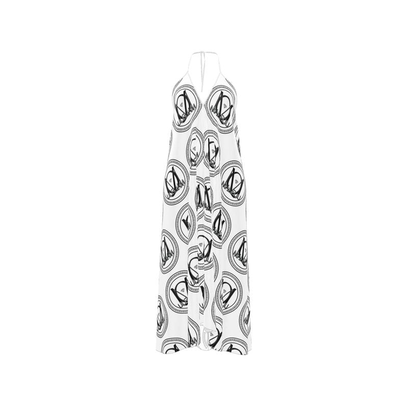 Halterneck backless dress