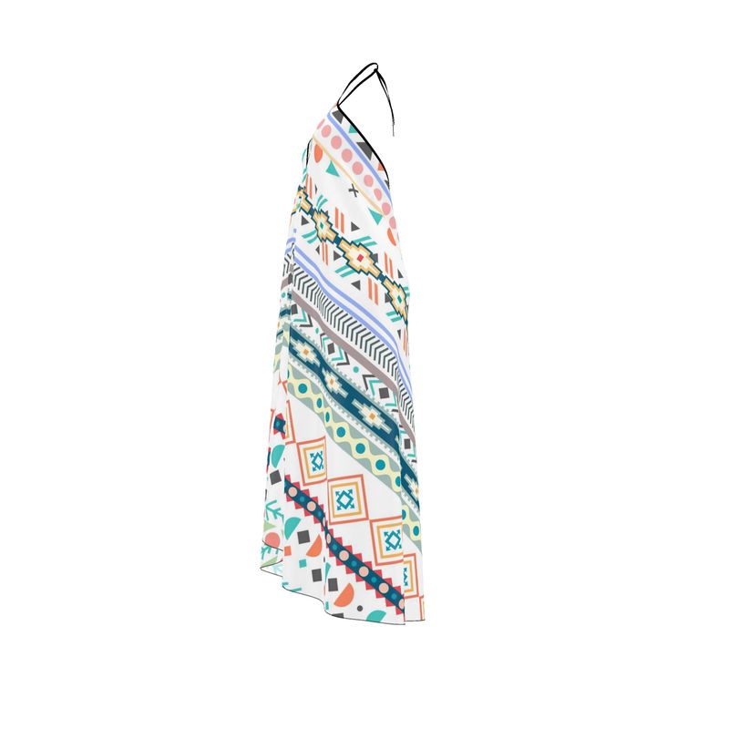 Halterneck backless dress