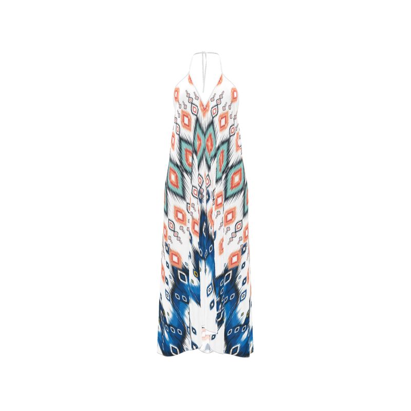 Halterneck backless dress