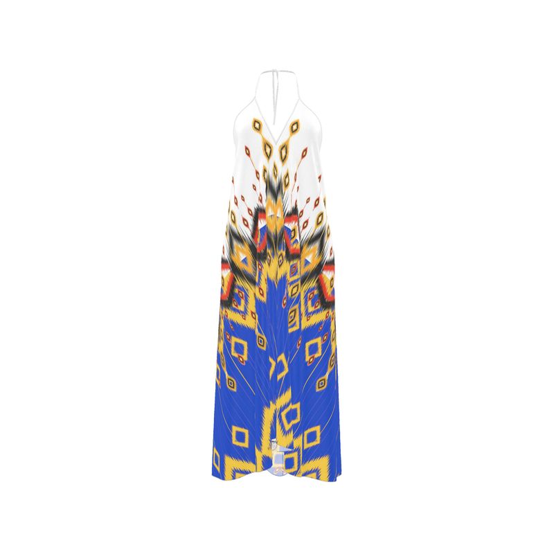 Halterneck backless dress