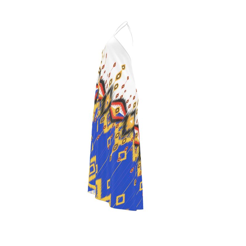 Halterneck backless dress