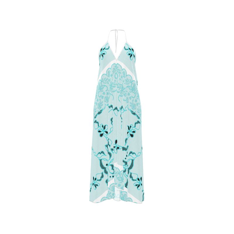 Halterneck backless dress
