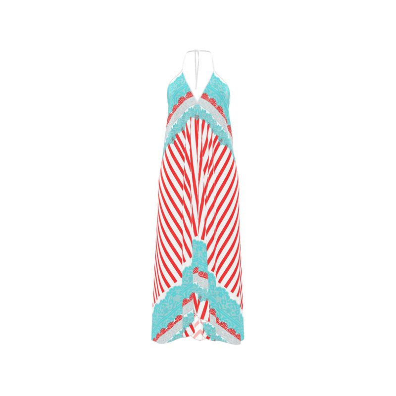 Halterneck backless dress
