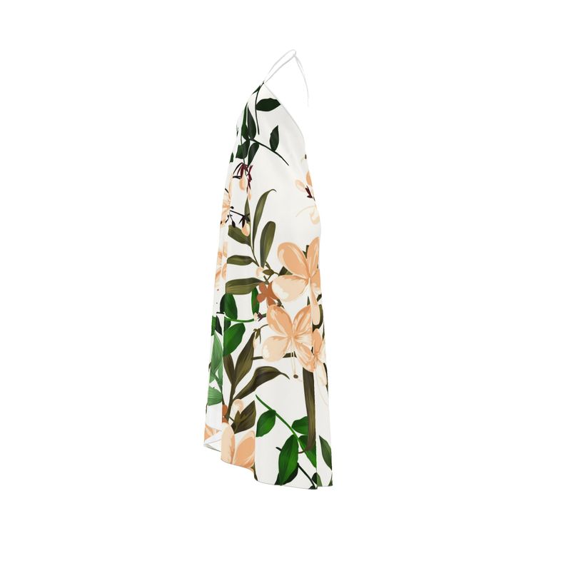 Halterneck backless dress