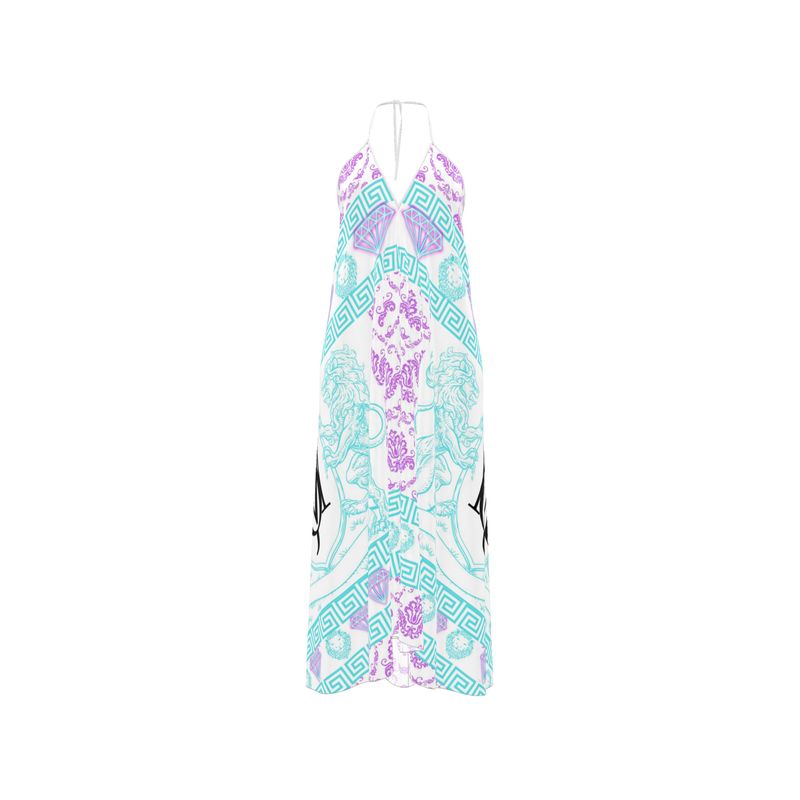 Halterneck backless dress