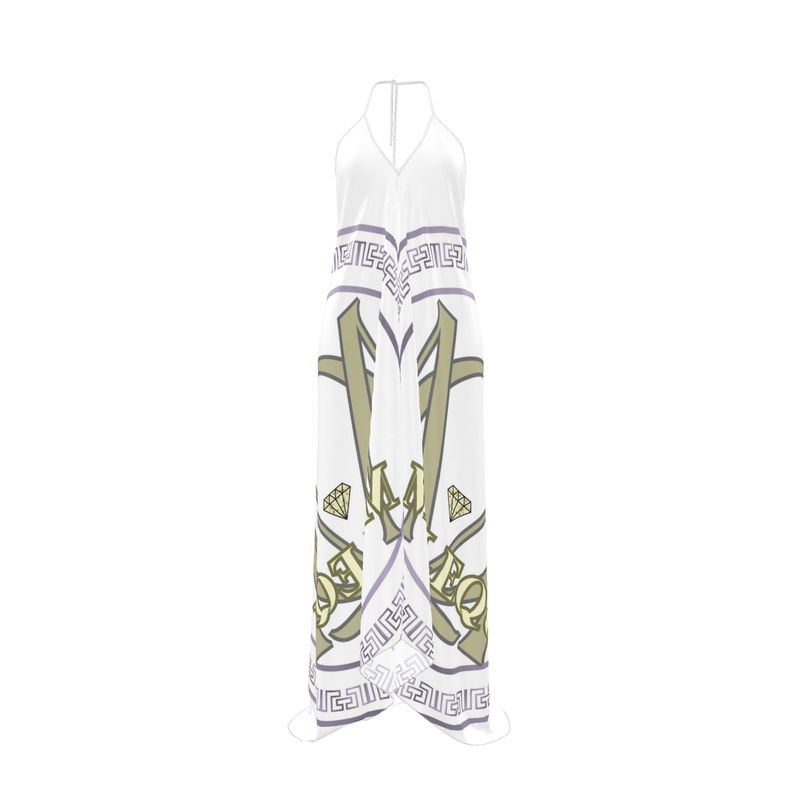 Halterneck backless dress