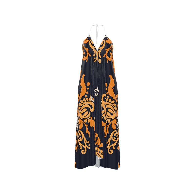 Halterneck backless dress