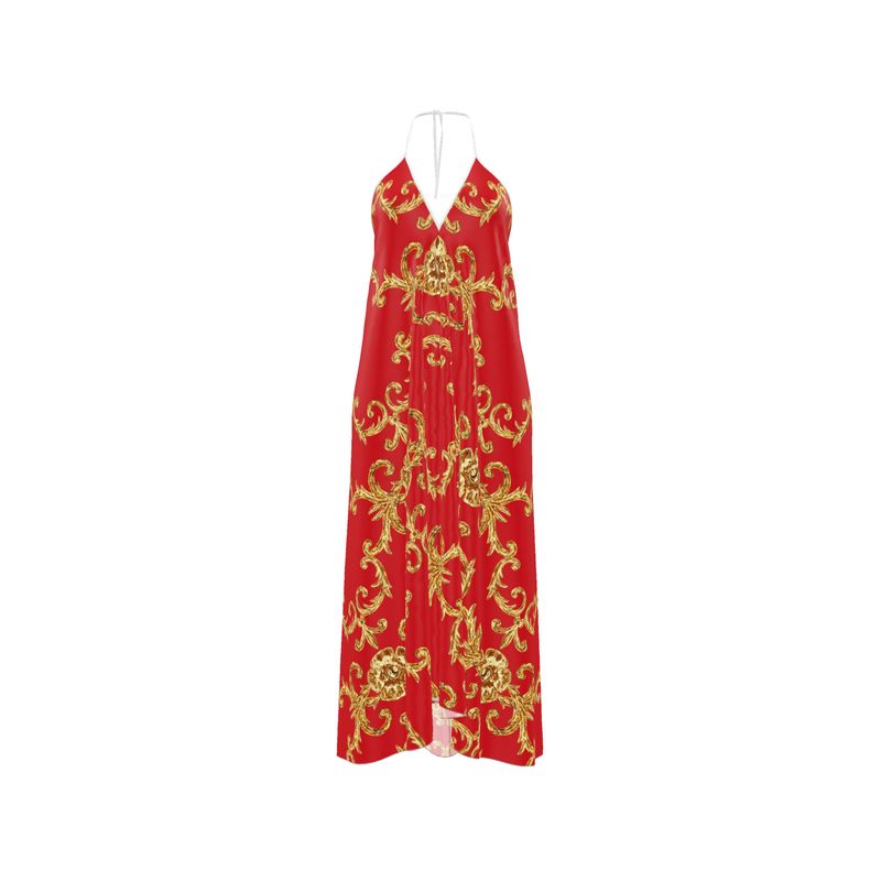 Halterneck backless dress