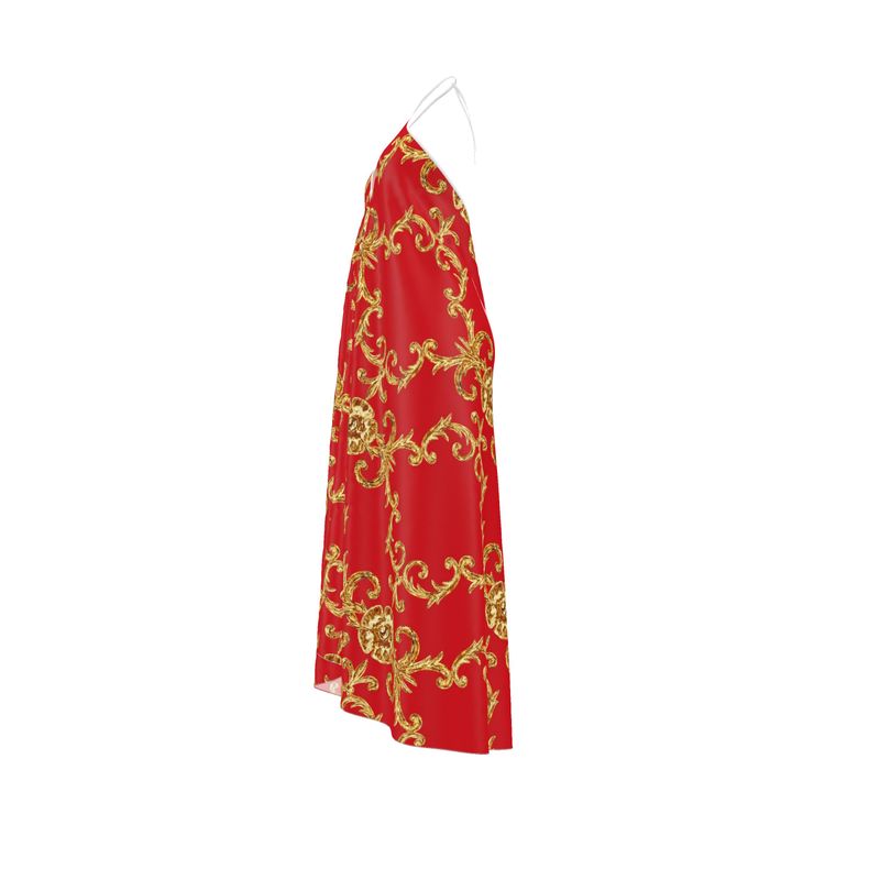 Halterneck backless dress