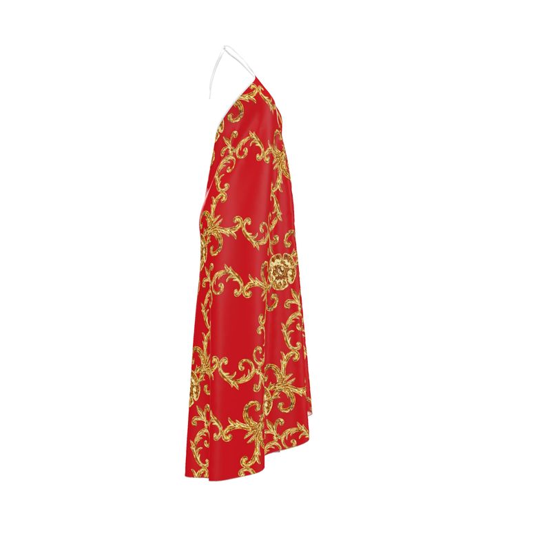 Halterneck backless dress