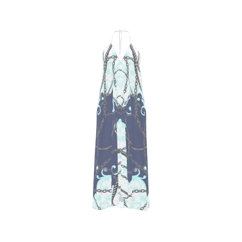 Halterneck backless dress