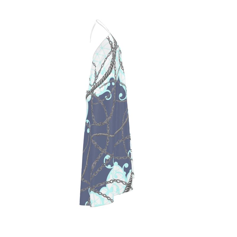Halterneck backless dress