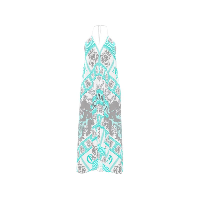 Halterneck backless dress