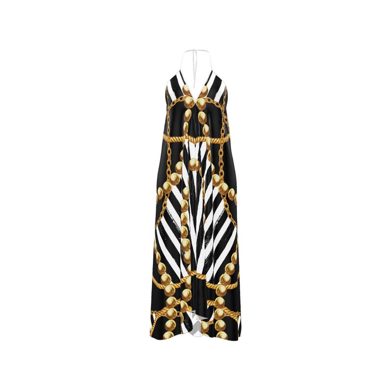 Halterneck backless dress