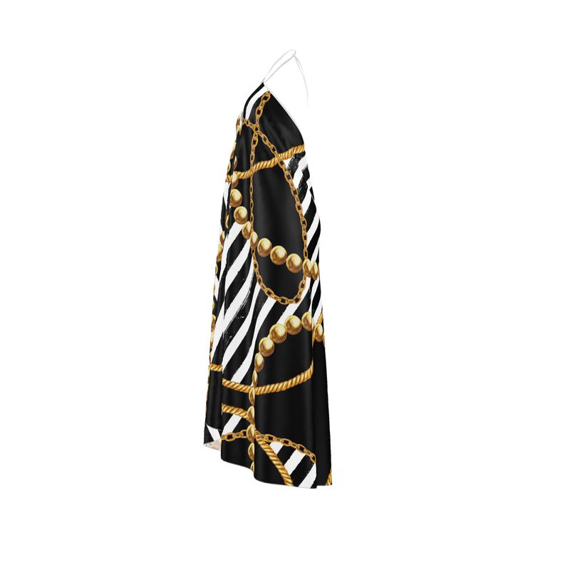 Halterneck backless dress
