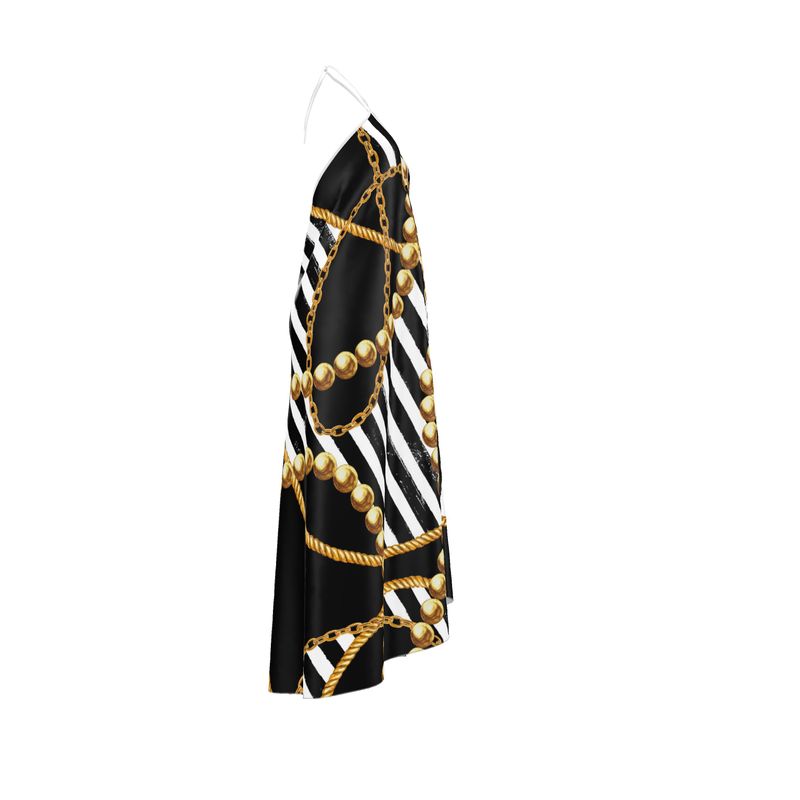 Halterneck backless dress