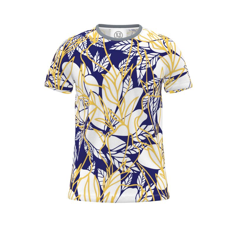 MALEQU Designer Floral Print T-Shirt