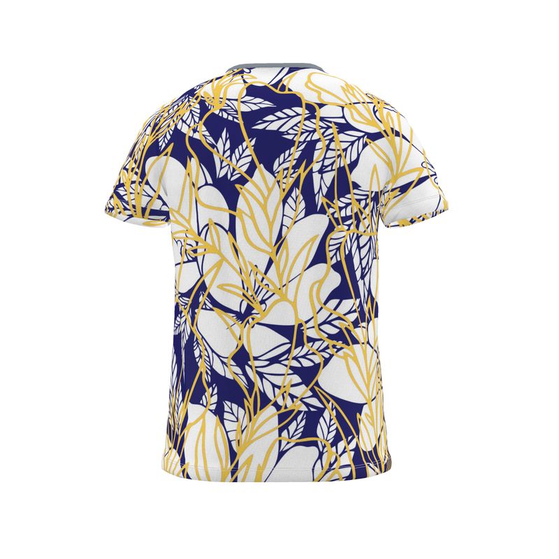 MALEQU Designer Floral Print T-Shirt