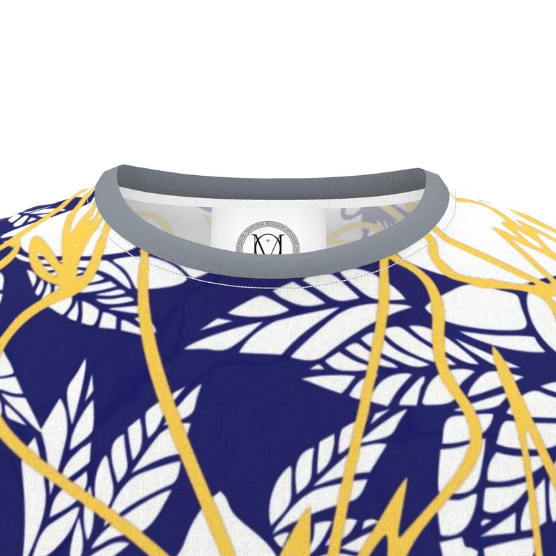 MALEQU Designer Floral Print T-Shirt